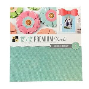 Burlap Sheets 12"X12" x 8 Scrapbook & Carding Making Supplies